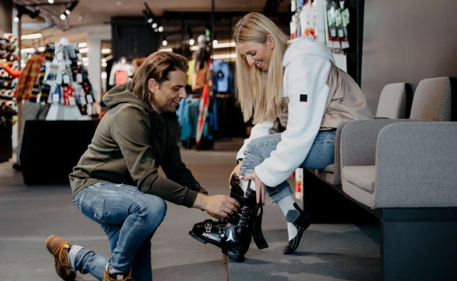 Skischuh Fitting