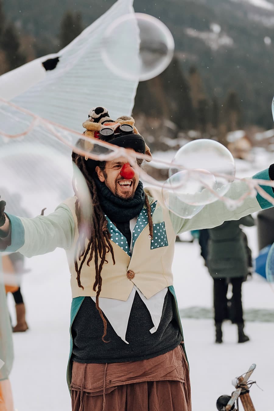 Artisten beim Winterfest der Skischule Kleinarl