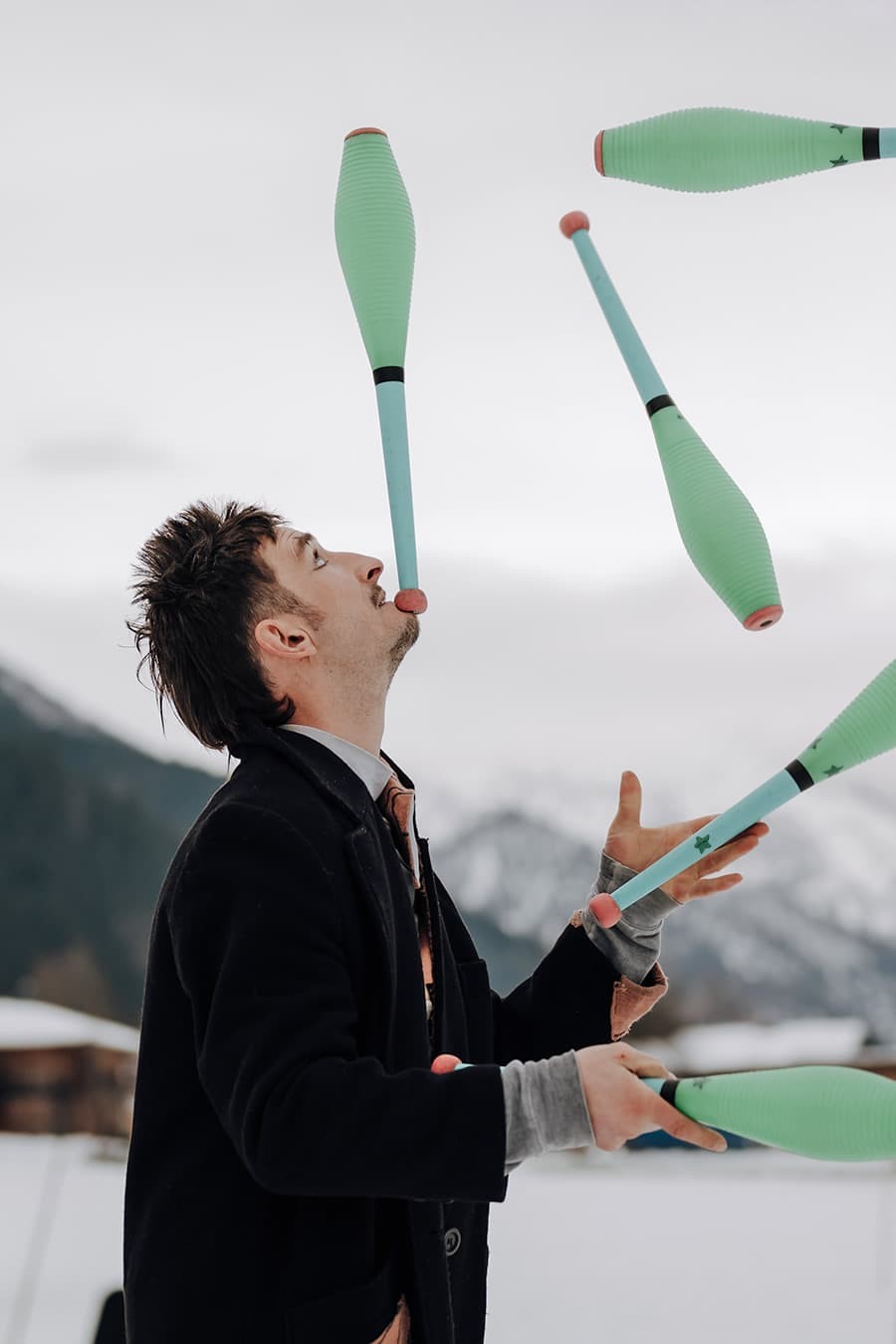 Jongleur beim Winterfest