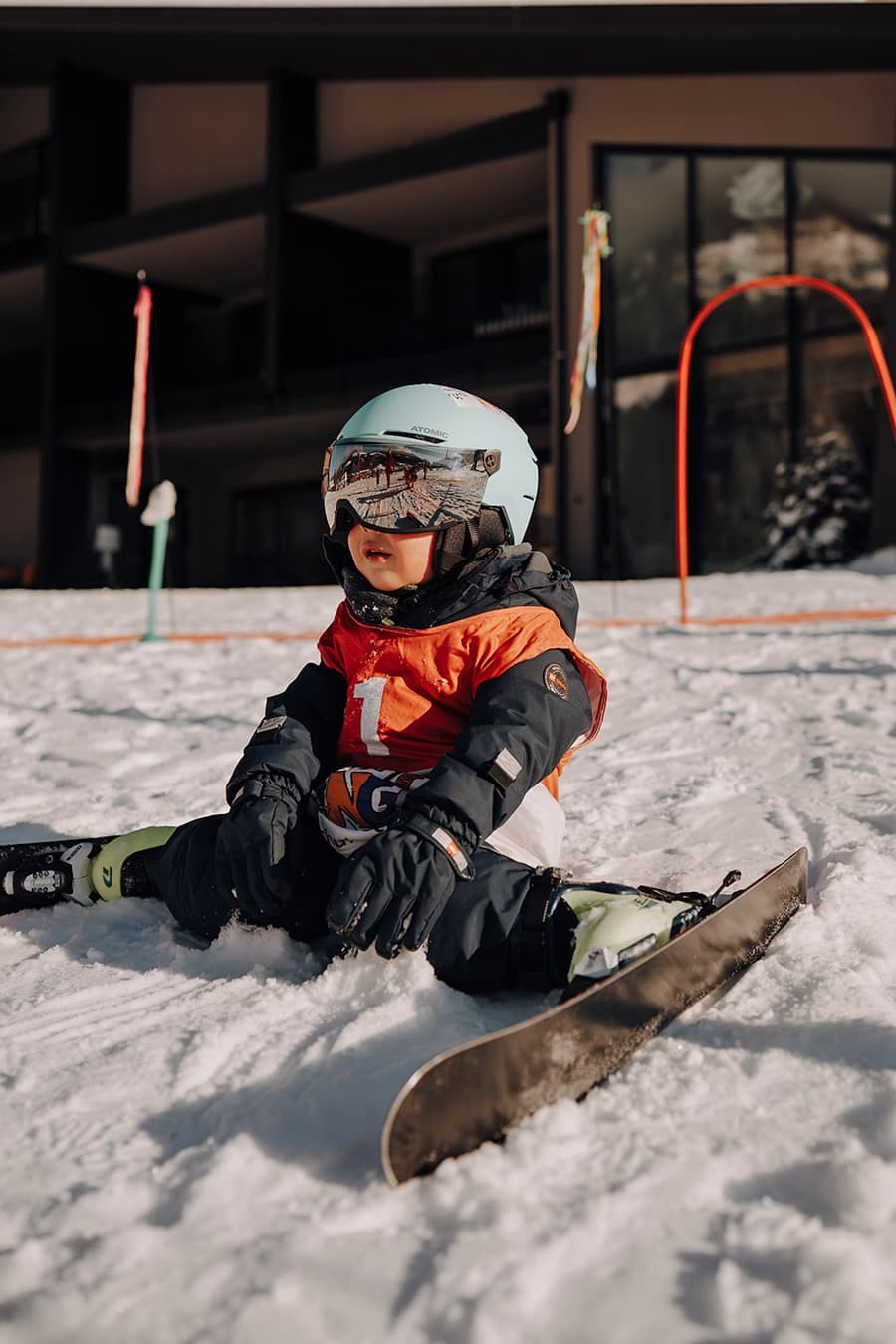 Erstes Skifahren im Skikindergarten