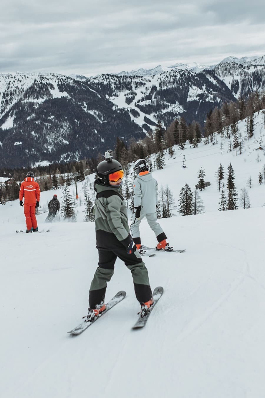Skisafari mit den fortgeschrittenen Kids