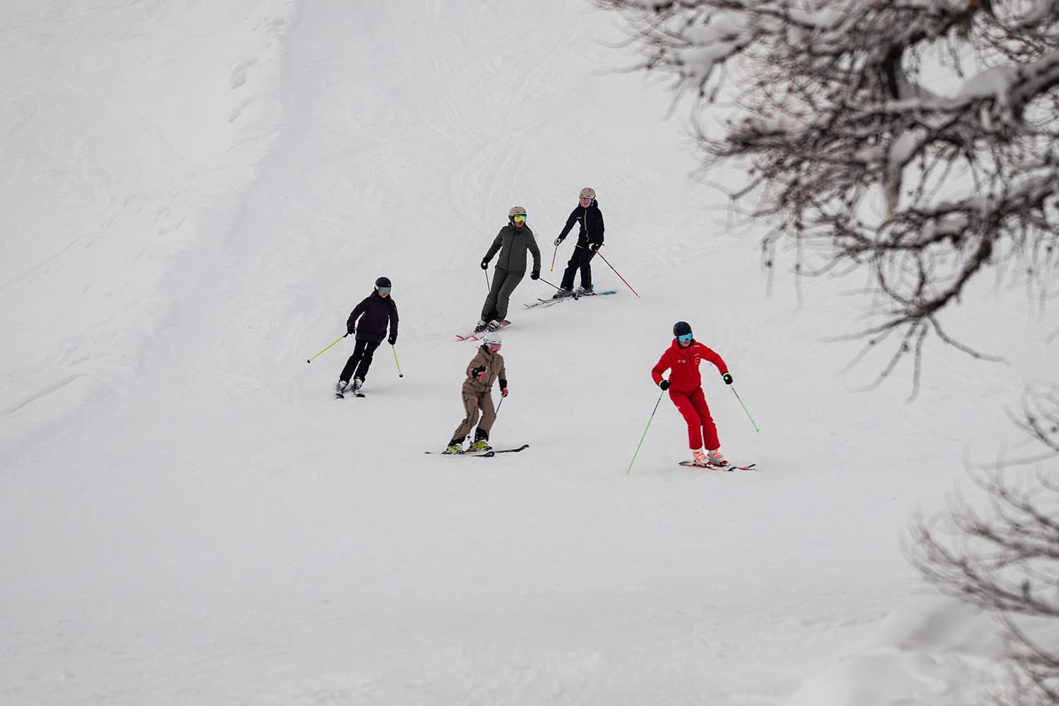 Skiabfahrt mit dem Skilehrer der Skischule und Snowboardschule Kleinarl